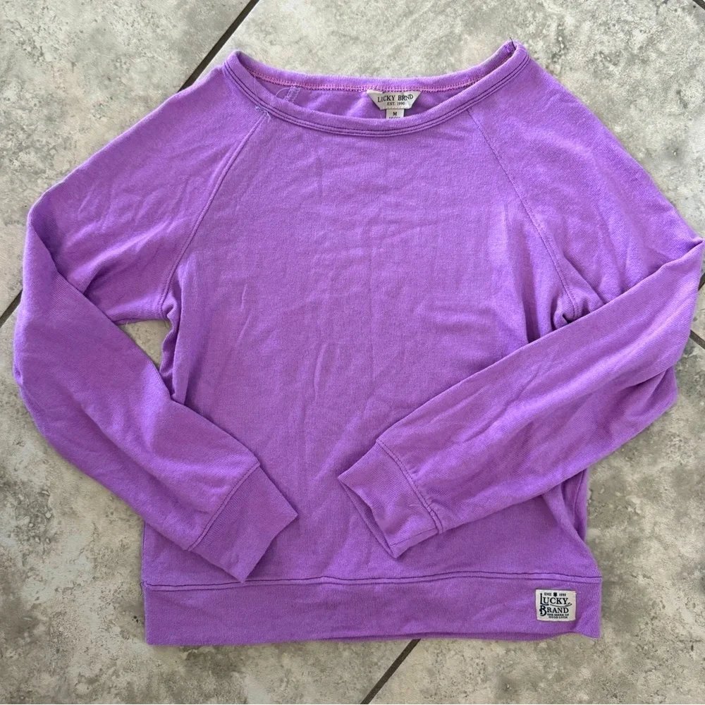 Lucky brand girls purple sweater - size m (10/12)